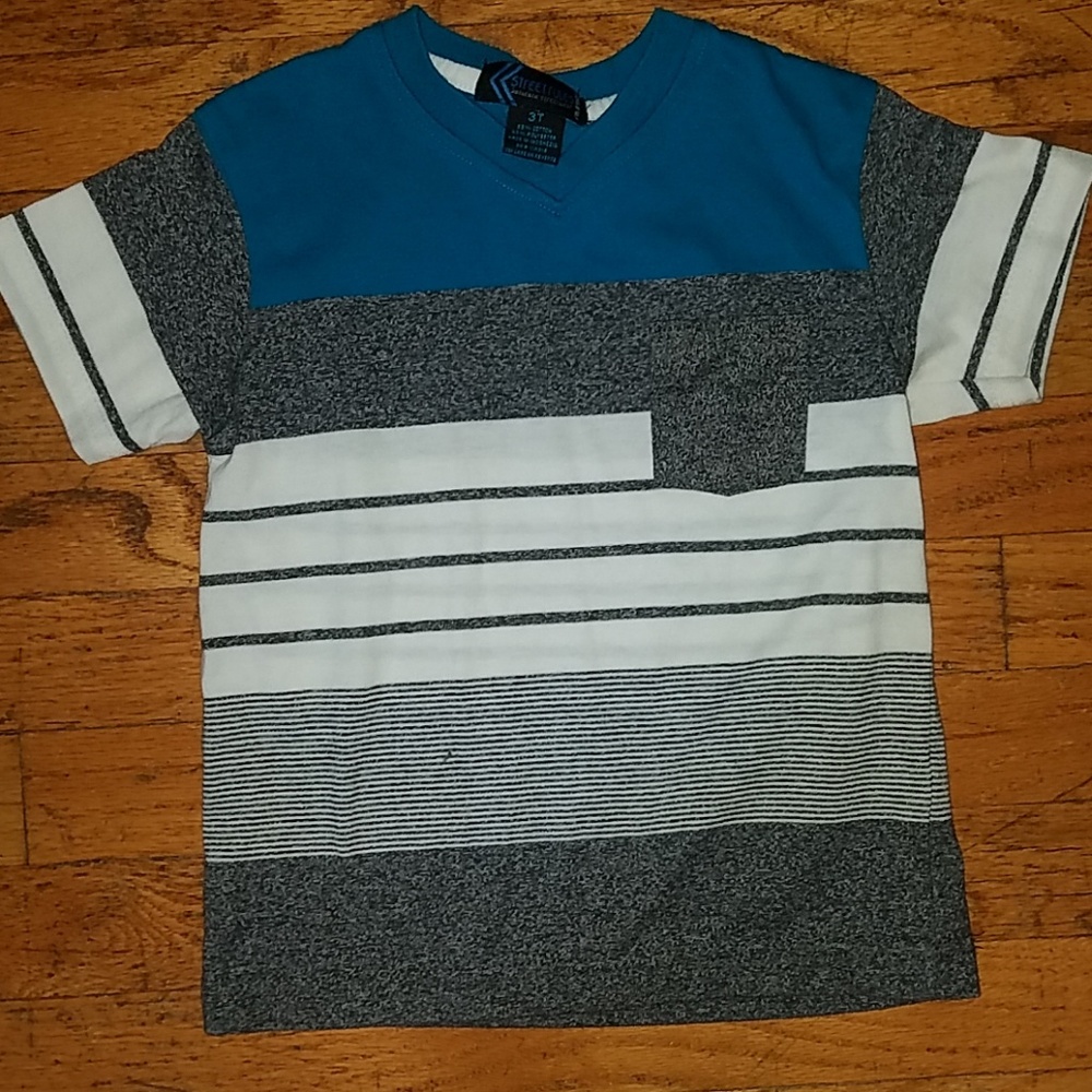 Toddler boys striped pocket tee.
